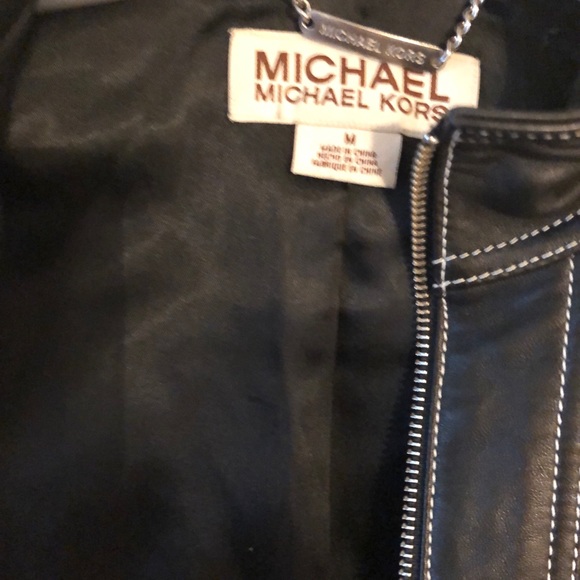 MMK LEATHER JACKET SIZE MEDIUM BLACK - Picture 4 of 6